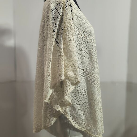 New Directions Lace Overlay Women's Blouse Size 2 XL Cream New with Tags - Picture 3 of 9